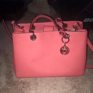 Michael Kors Cynthia Medium Leather Satchel